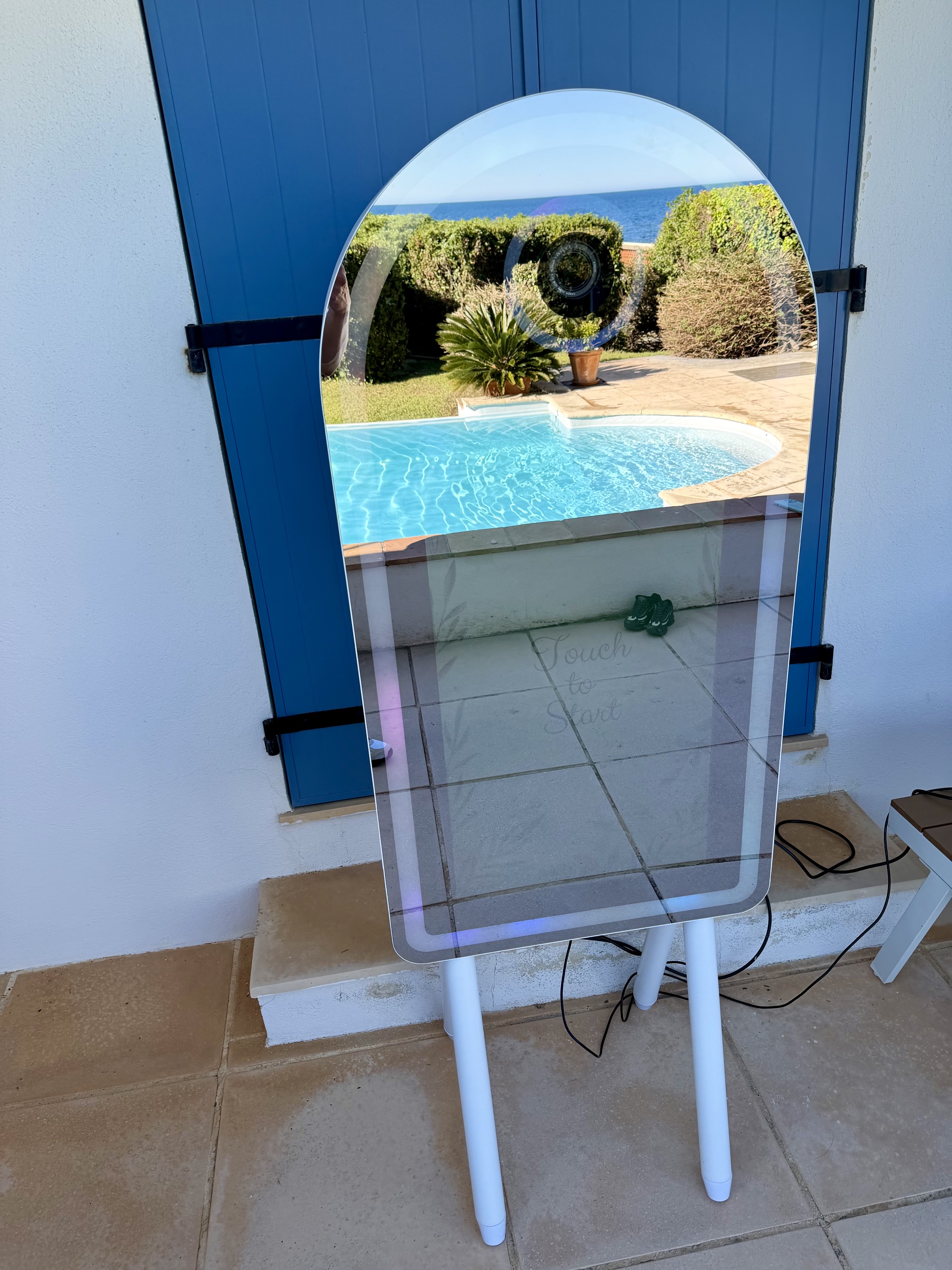 Photobooth miroir bord de piscine Var